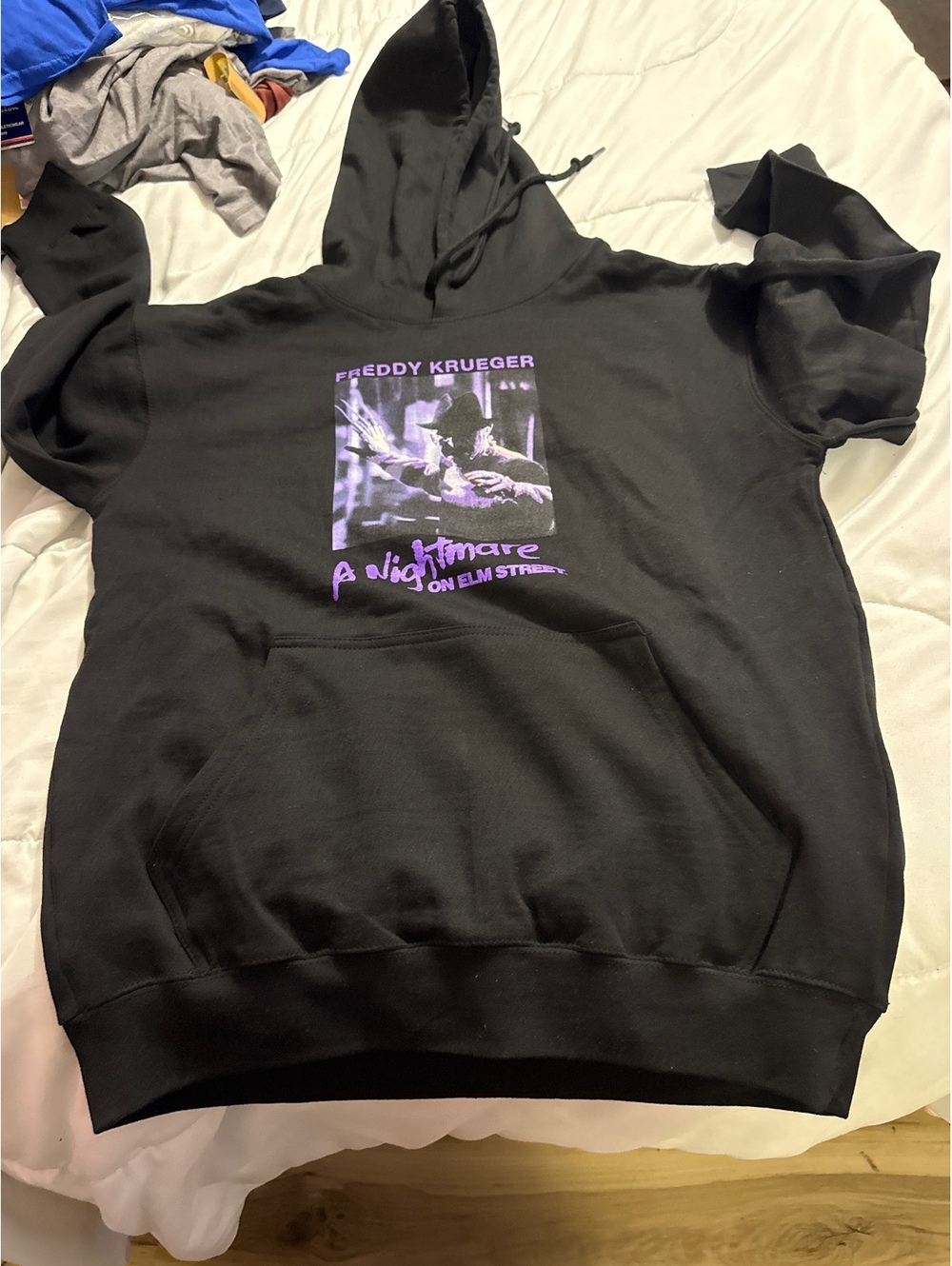 A Nightmare on Elm Street Freddy Krueger Black Hoodie Sweatshirt